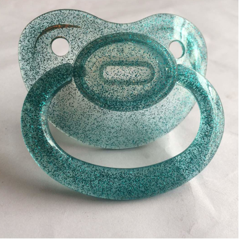 Teal Glitter Adult Pacifier Ddlg Abdl Littles Play