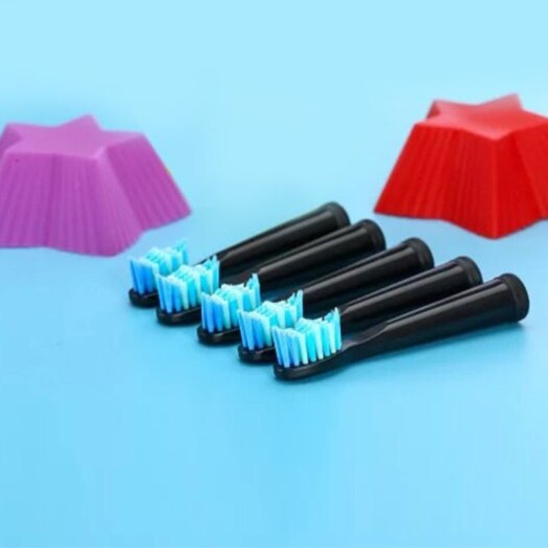 Teeteck Sg 949 Electric Toothbrush Replacement Head 5Pcs Black