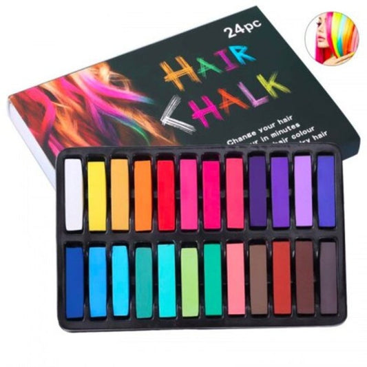 Temporary 24 Colors Crayons For Hair Non Toxic Chalk Dye Pastels Stick Diy Styling Tools