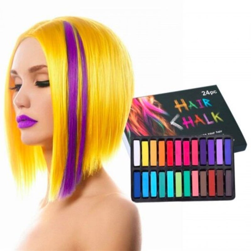 Temporary 24 Colors Crayons For Hair Non Toxic Chalk Dye Pastels Stick Diy Styling Tools