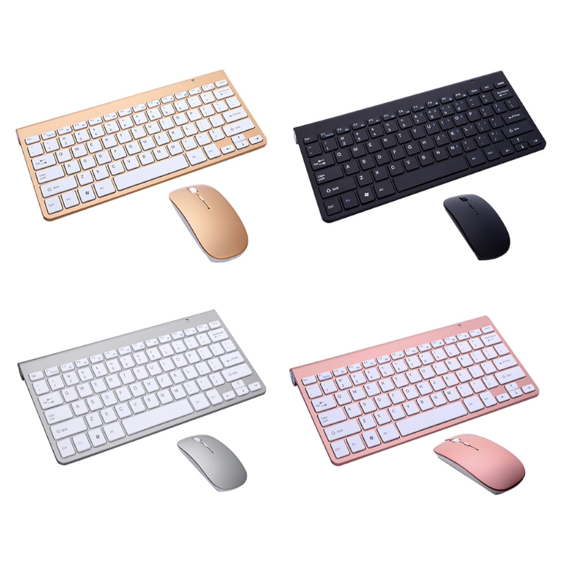 Wireless Keyboard Mouse Compact Set For Ios Windows Android Office Supplies