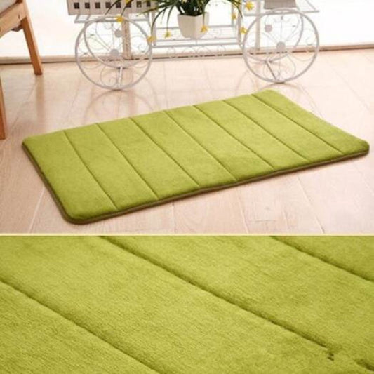 Thick Memory Foam Mat Water Absorbent Non Slip Bath Pad Home Doormat Fern Green