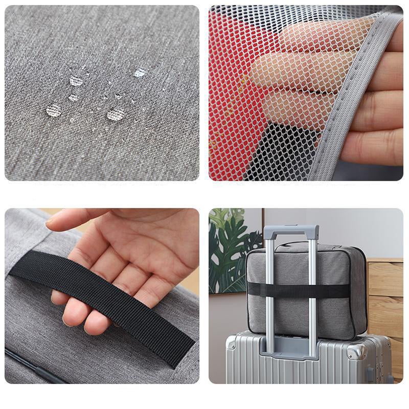 Three Layer Double Zipper Passport Document Certificate File Organiser With Lock