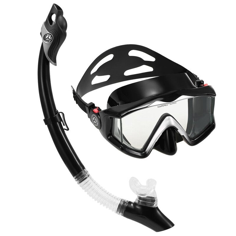Three Panoramic Snorkeling Scuba Dive Mask Black2