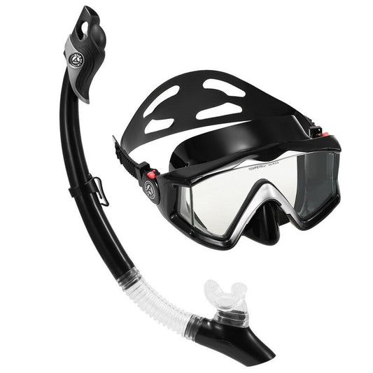 Three Panoramic Snorkeling Scuba Dive Mask Black2