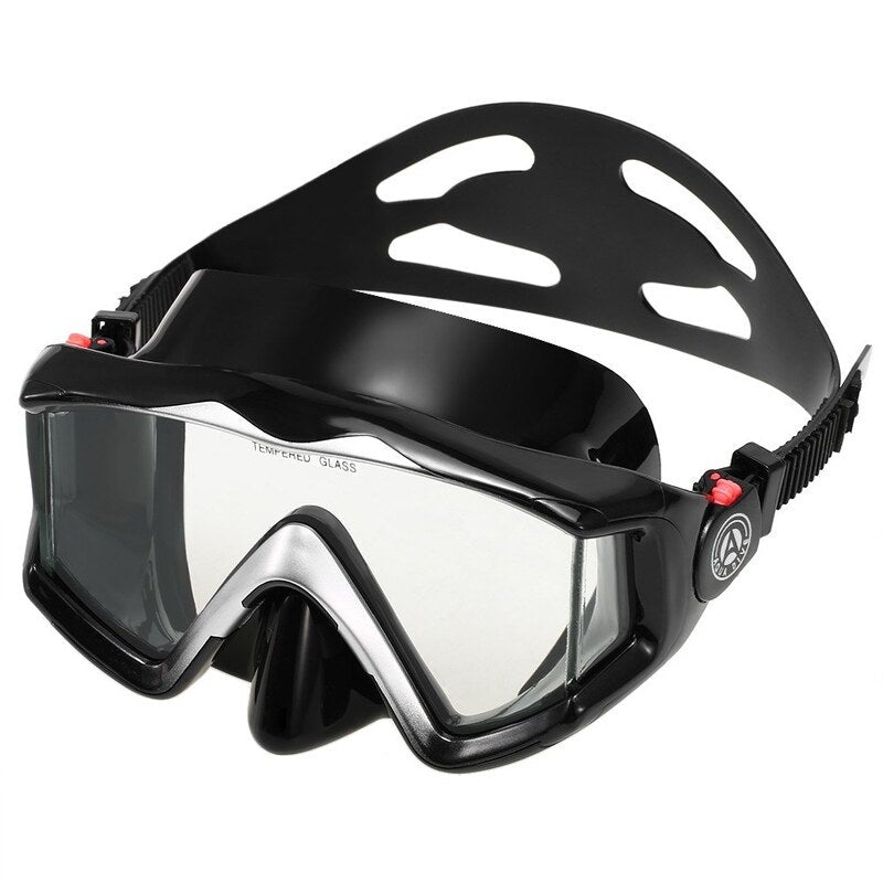 Three Panoramic Snorkeling Scuba Dive Mask Black2