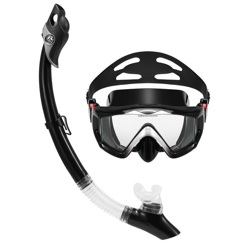 Three Panoramic Snorkeling Scuba Dive Mask Black2