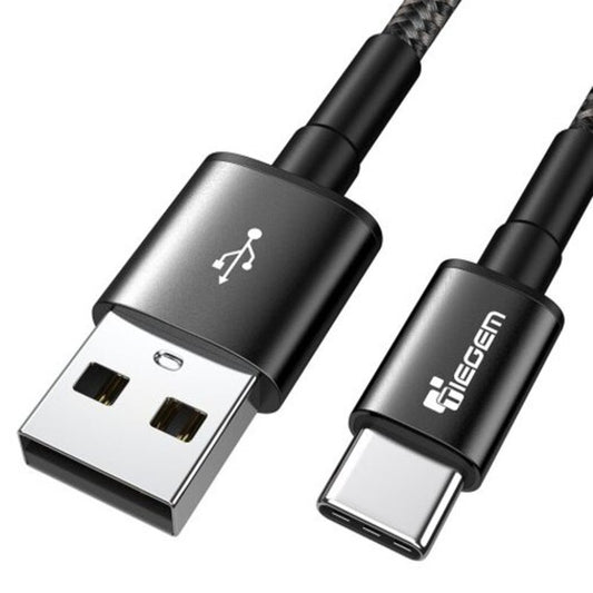 Usb Type C Cable 3A Fast Charging Charger Black 30Cm