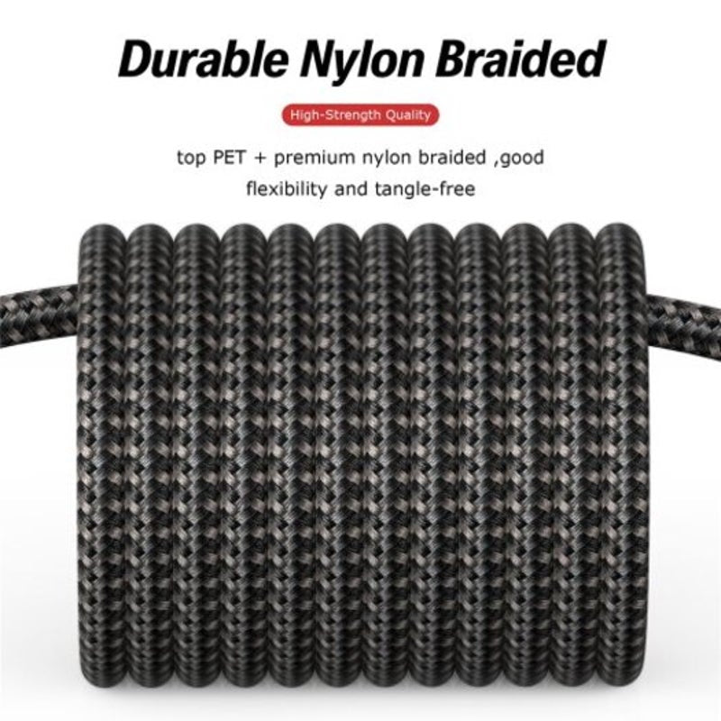 Usb Type C Cable 3A Fast Charging Charger Black 30Cm