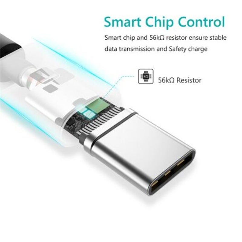 Usb Type C Cable Ubs 3A Fast Charging Sync Data Gray 30Cm