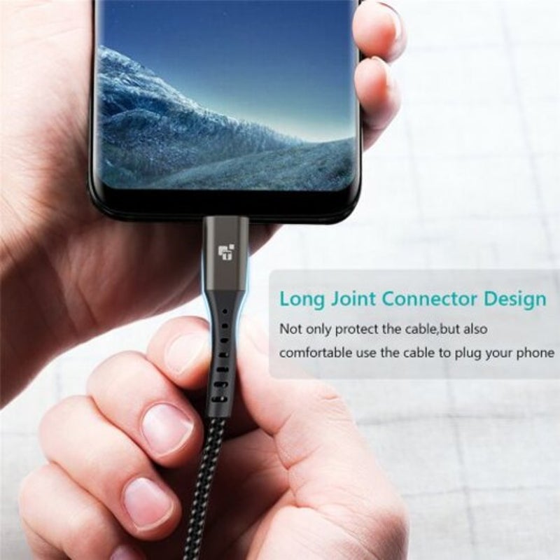 Usb Type C Cable Ubs 3A Fast Charging Sync Data Gray 30Cm