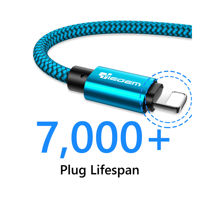 Usb Cable For Iphone 6 6S 7 8 Plus X Xs Xr 2A Fast Charging Cables Blue 25Cm