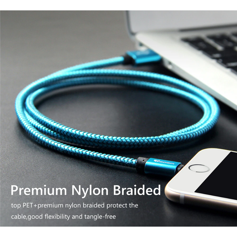 Usb Cable For Iphone 6 6S 7 8 Plus X Xs Xr 2A Fast Charging Cables Blue 25Cm