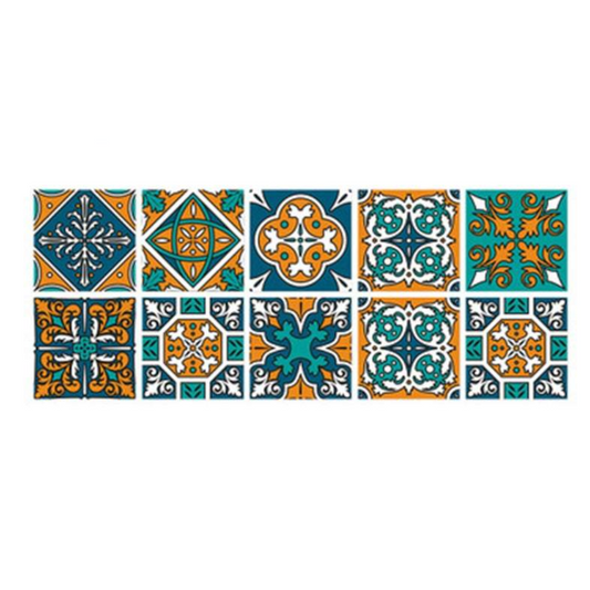 Tile Stickers Moroccan Style Wall 10Pcs / Set Self Adhesive Dcor 15X15cm