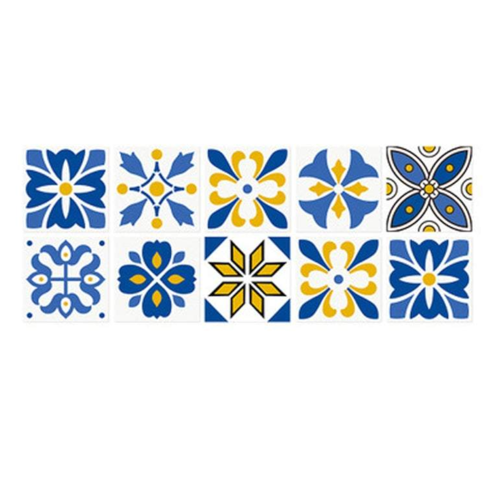 Tile Stickers Moroccan Style Wall 10Pcs / Set Self Adhesive Dcor 15X15cm