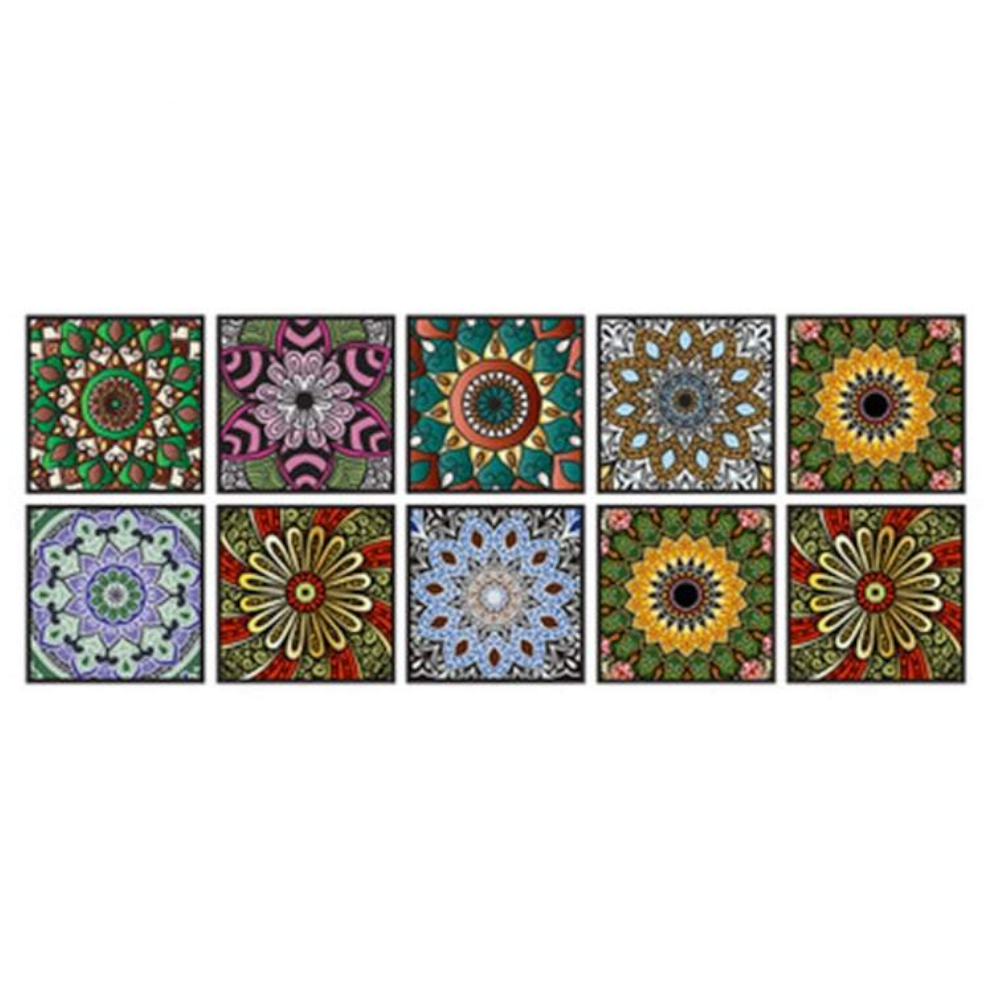 Tile Stickers Moroccan Style Wall 10Pcs / Set Self Adhesive Dcor 15X15cm