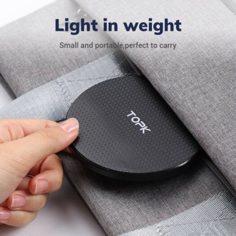 Wireless Charger For Iphone Xs Max 10W Fast Charging Pad Samsung Note 9 8 S10 Plus Black