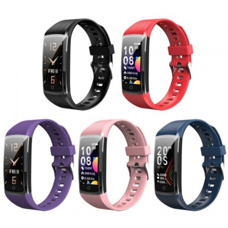 R12 Smart Sport Men Women Bracelet Wristband Color Call Message Step Usb Band Red