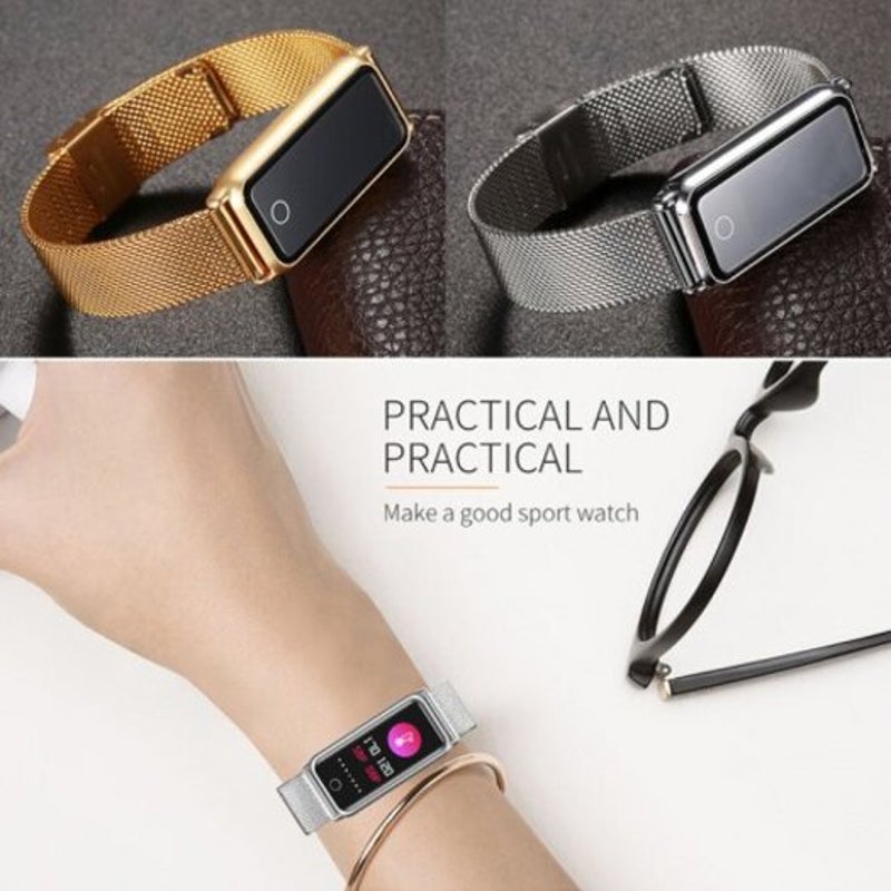Y8 Smart Bracelet Heart Rate Men Women Band Watch Color Screen Fashion Health Gray