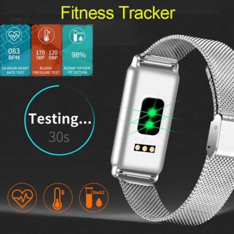 Y8 Smart Bracelet Heart Rate Men Women Band Watch Color Screen Fashion Health Gray