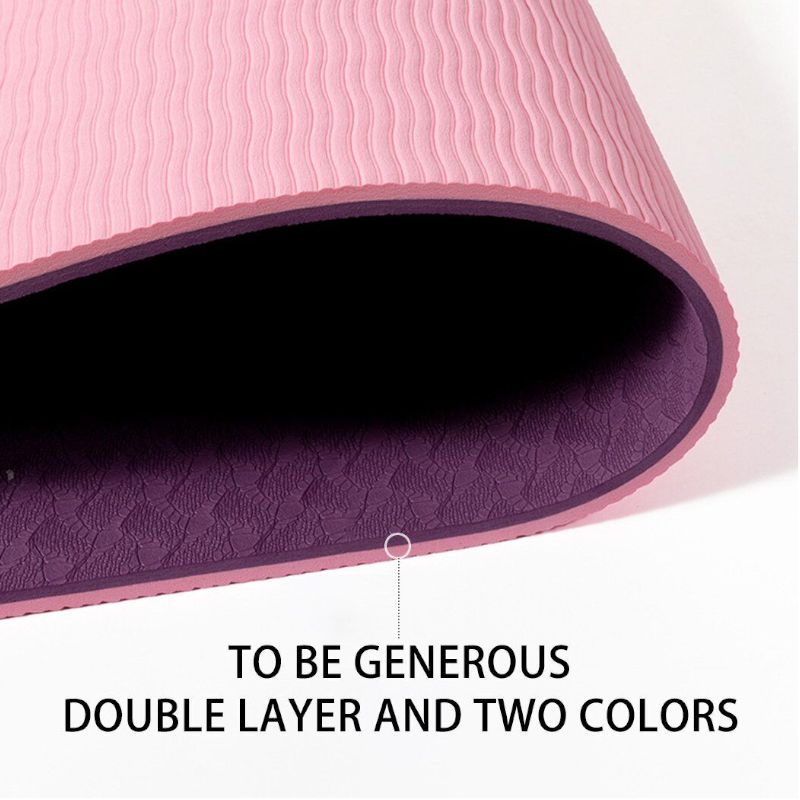 Tpe Exercise Yoga Mat Non-Slip Gym Fitness Pilates Workouts Thick Pad Mats