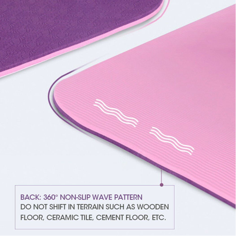 Tpe Exercise Yoga Mat Non-Slip Gym Fitness Pilates Workouts Thick Pad Mats