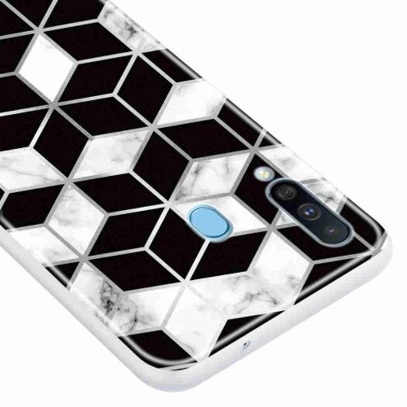 Tpu Geometric Marble Painted Phone Case For Samsung Galaxy A20s Multi J