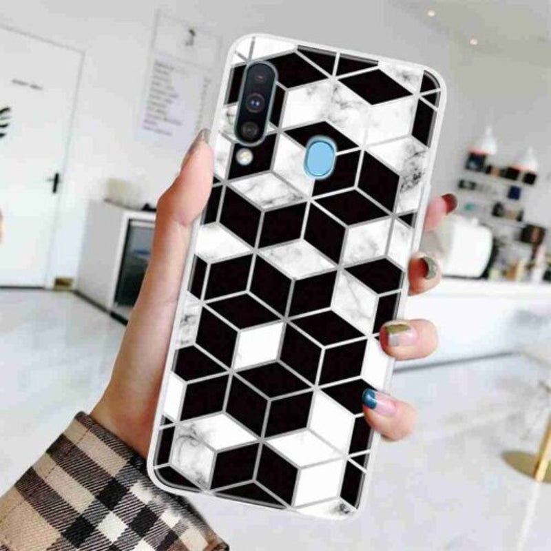 Tpu Geometric Marble Painted Phone Case For Samsung Galaxy A20s Multi J