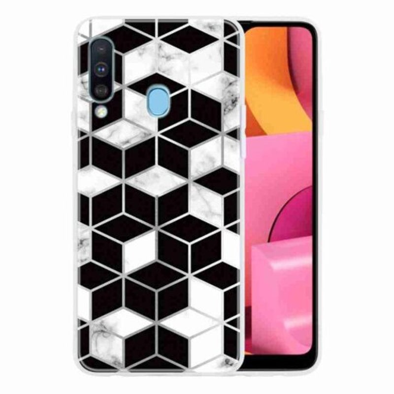 Tpu Geometric Marble Painted Phone Case For Samsung Galaxy A20s Multi J