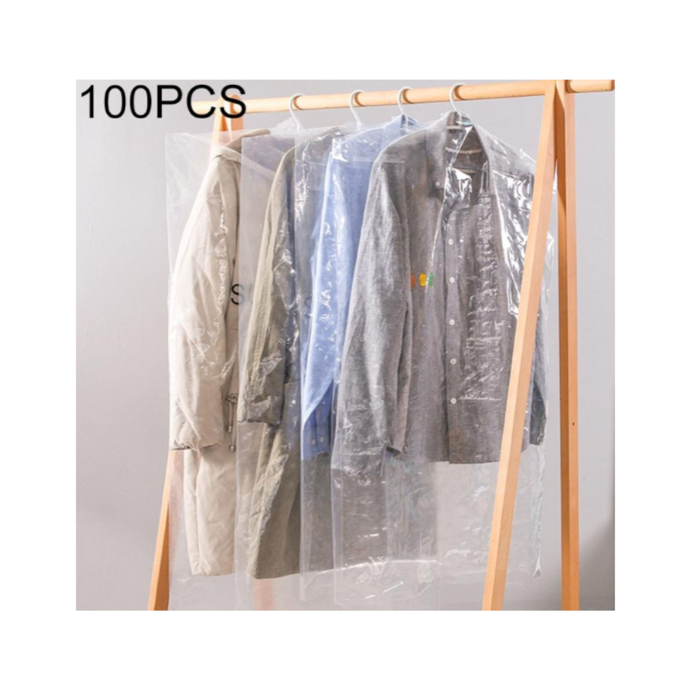 60X130cm 100 Disposable Transparent Clothes Dust Bags Cover