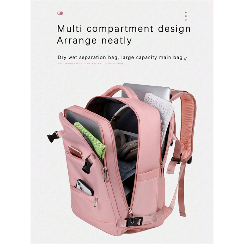 Travel Backpack Female Large Capacity Dry And Wet Luggage Multiple Compartment Bag
