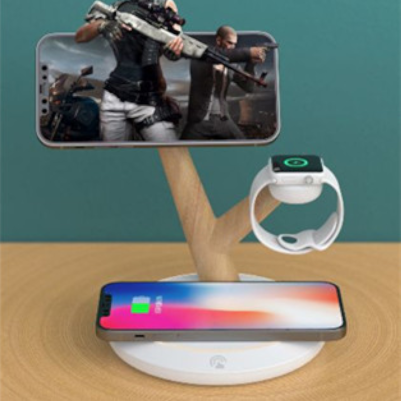 Tree Shape Usb Rechargeable Magnetic Three In One Wireless Charging Stand