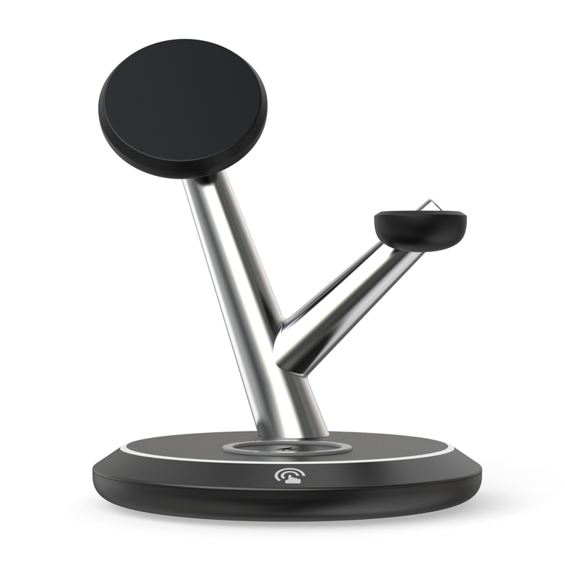 Tree Shape Usb Rechargeable Magnetic Three In One Wireless Charging Stand