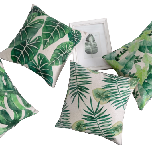 Plant Cushion Covers Coastal Decor