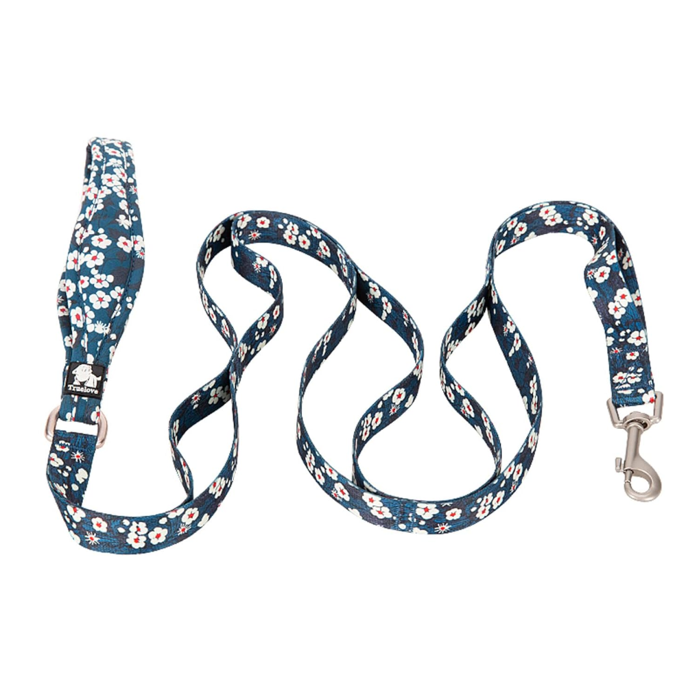 True Love Floral Multi Handle Dog Lead Blue S