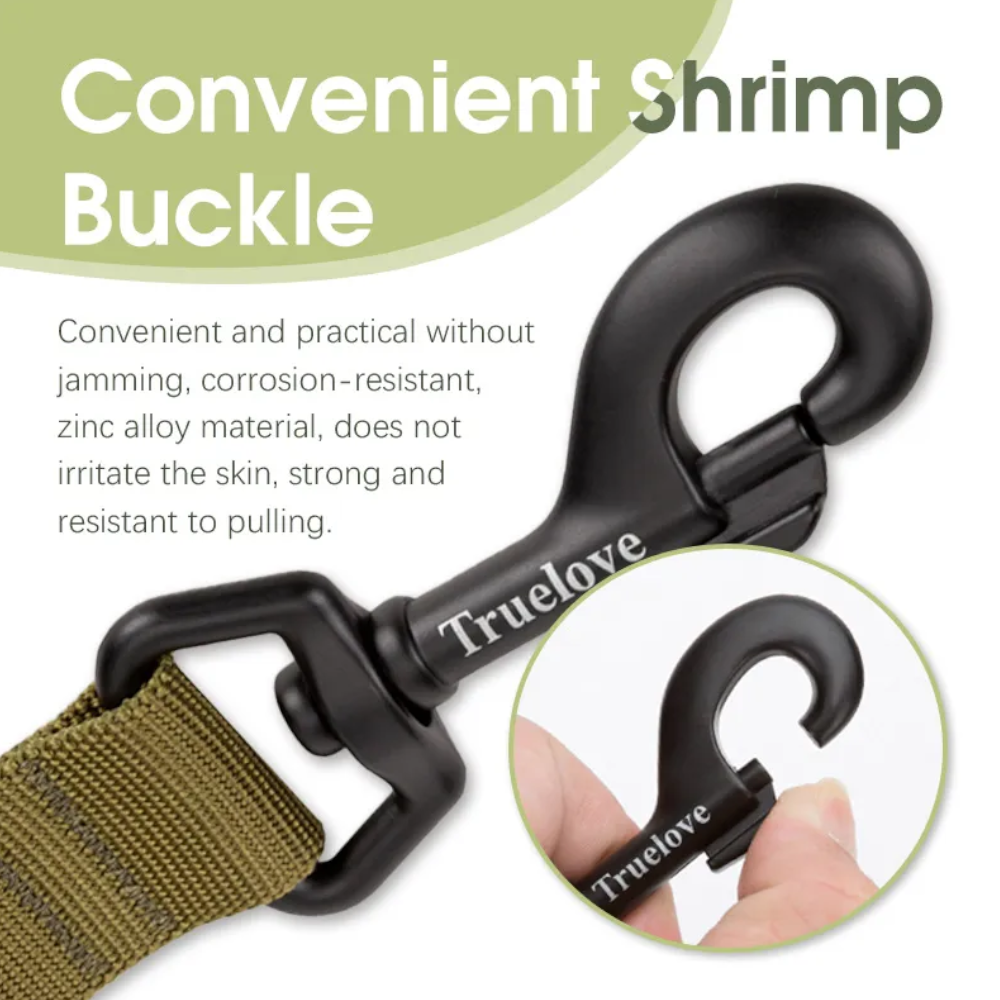 True Love Military Dog Leash 2 Cm Width And 1.4 Length Army Green