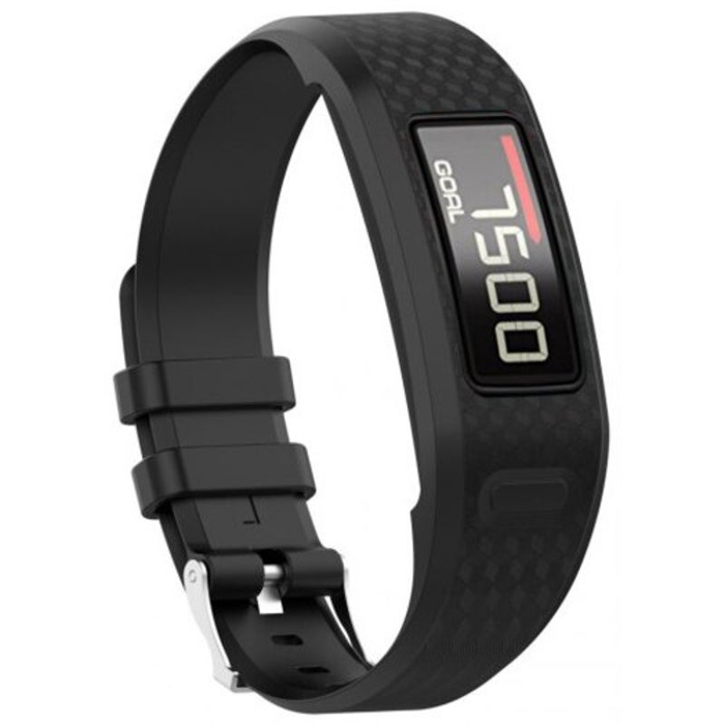 Trumpet Soft Silicone Wrist Strap Replacement Watch Band For Garmin Vivofit 1 / 2 Black