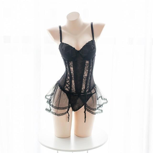 Tulle Lace Bodysuit Women