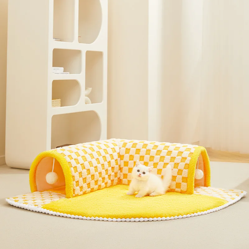 Tunnel Cat Nest Winter Warm Disassemblable Bed Enclosed House For Cats