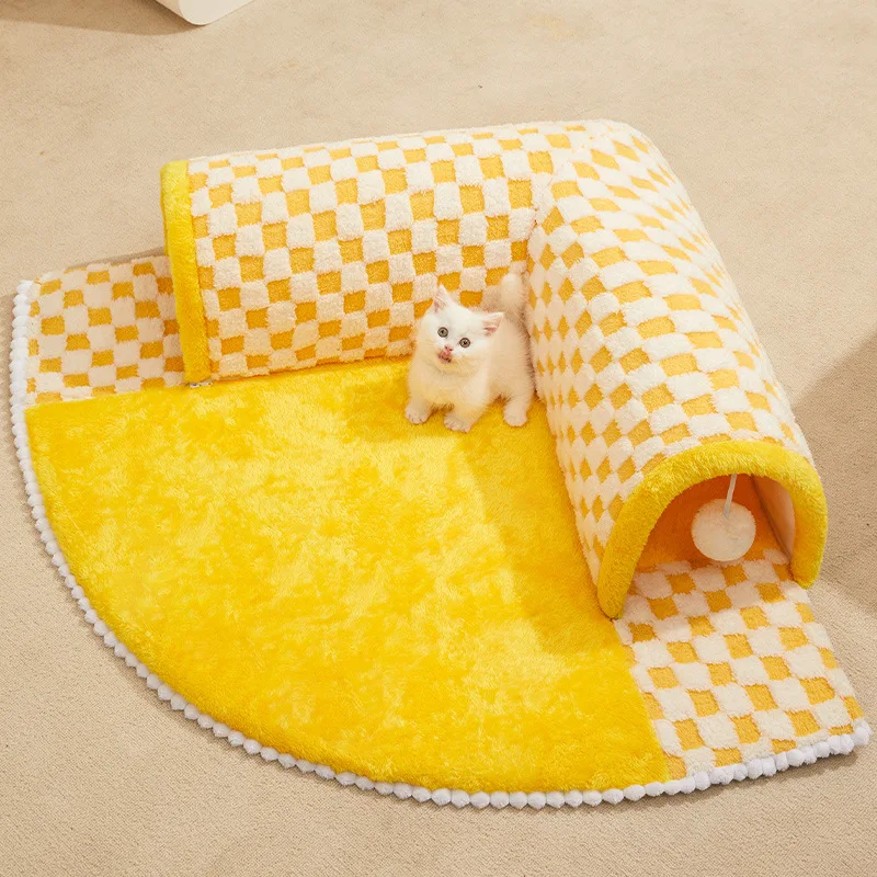 Tunnel Cat Nest Winter Warm Disassemblable Bed Enclosed House For Cats