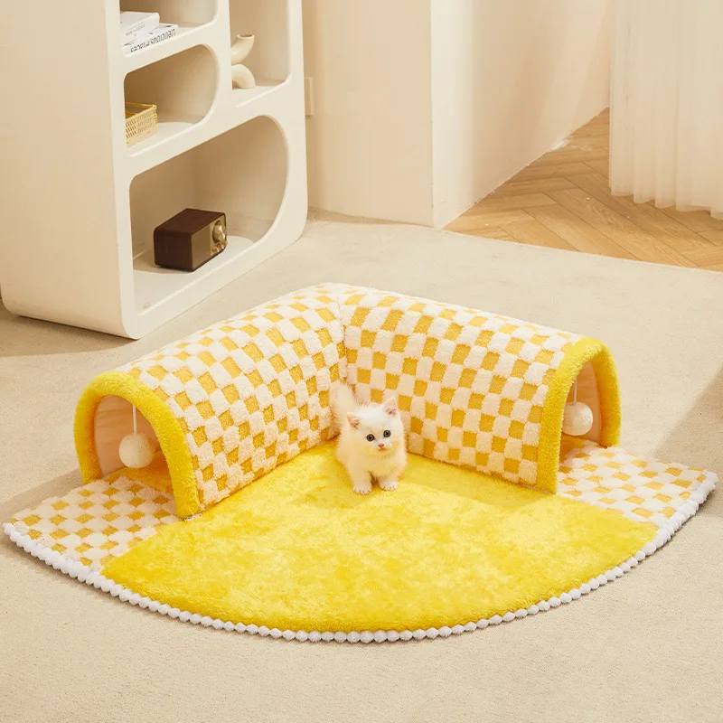 Tunnel Cat Nest Winter Warm Disassemblable Bed Enclosed House For Cats