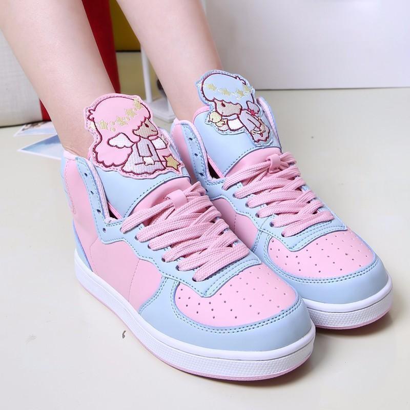 Anime Harajuku Cute Lolita Womens Little Twin Star Hi Tops Shoes