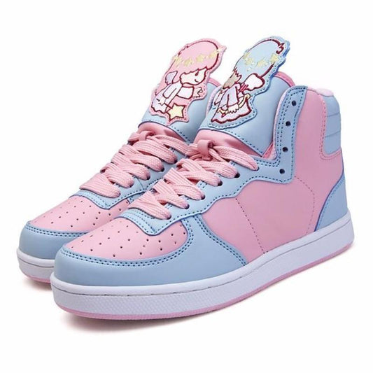 Anime Harajuku Cute Lolita Womens Little Twin Star Hi Tops Shoes