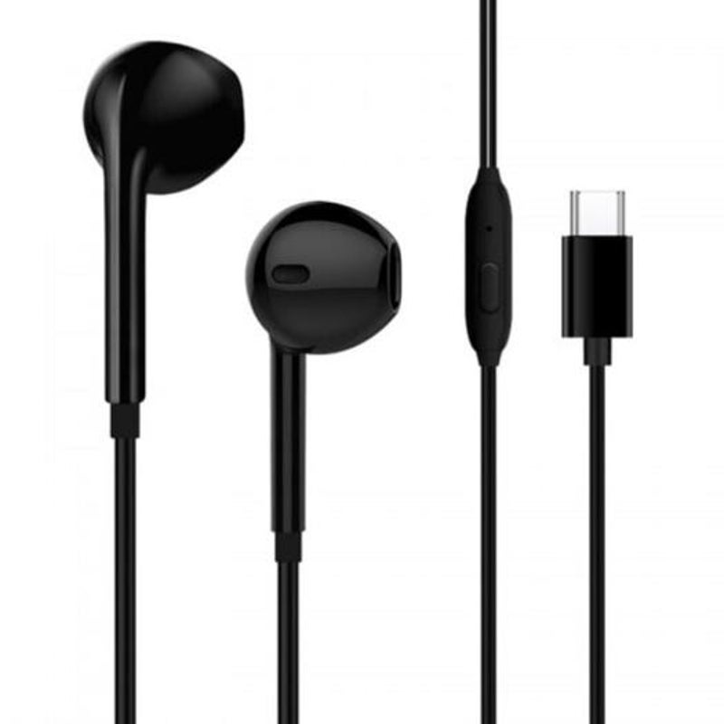 Type C Bass Earphone In Earbuds Black
