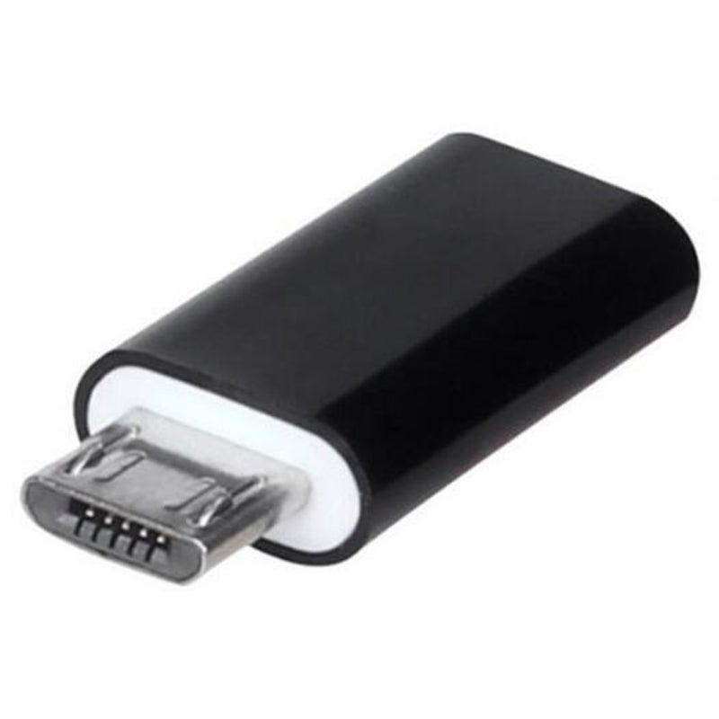 Type C Female Connector To Micro Usb 2.0 Male 3.1 Converter Black