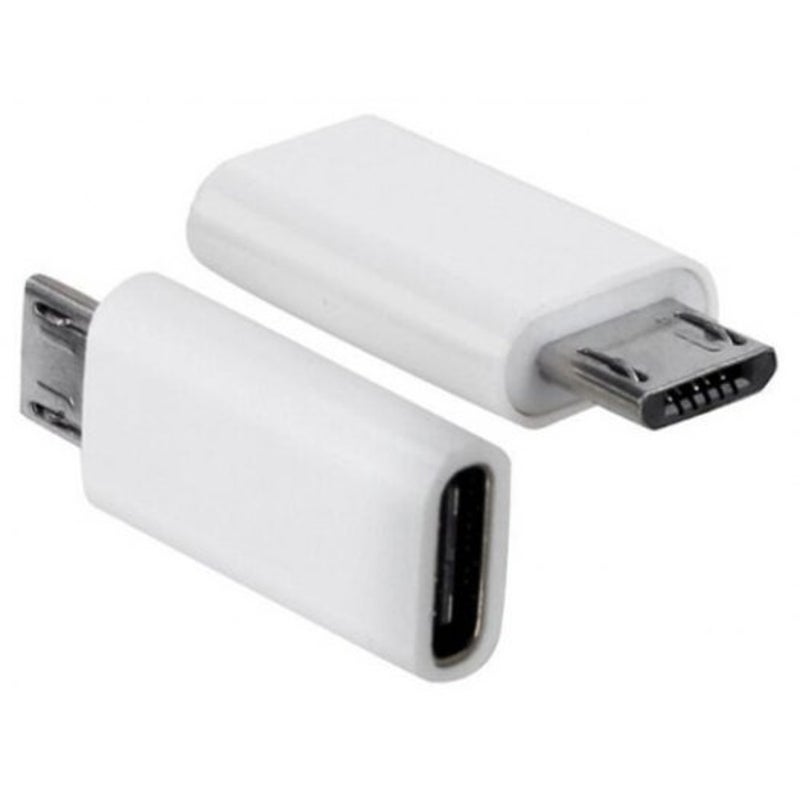 Type C Female Connector To Micro Usb 2.0 Male White