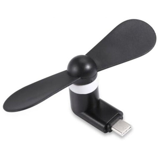 Type C Led Mini Fan Black