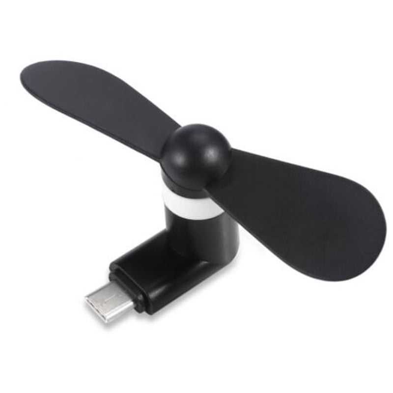 Type C Led Mini Fan Black