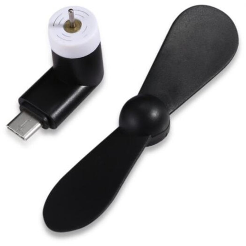 Type C Led Mini Fan Black