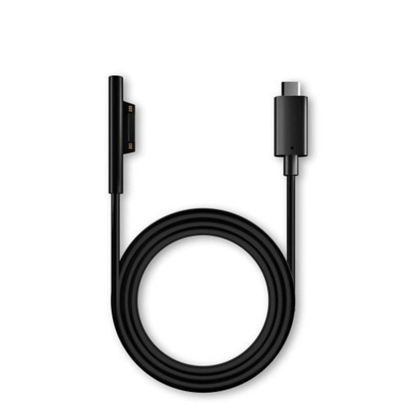 Type C To 15V Charging Cable For Microsoft Surface Go / Pro 6 4 3 Laptop 2 Black